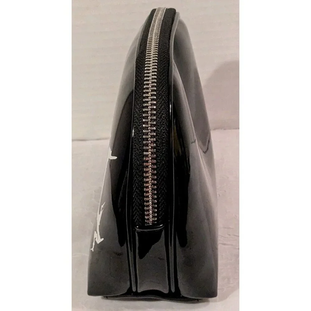 Dolls Kill Logo Bag Cosmetics Toiletry Pouch Makeup Travel Glossy Black Goth
